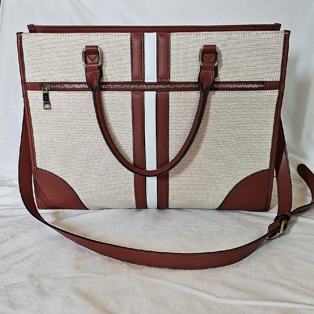 Cluci Briefcase Laptop Bag with Shoulder Strap - Picture 1 of 8